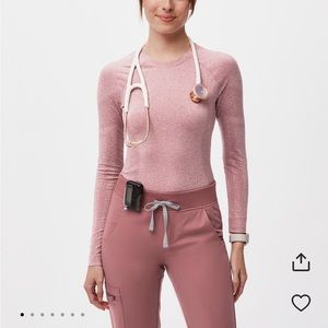 Figs Salta Seamless Longsleeve Underscrub - Mauve